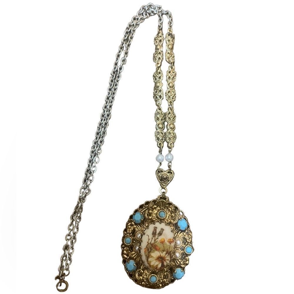 Vintage West Germany Filigree Necklace - Picture 2 of 15
